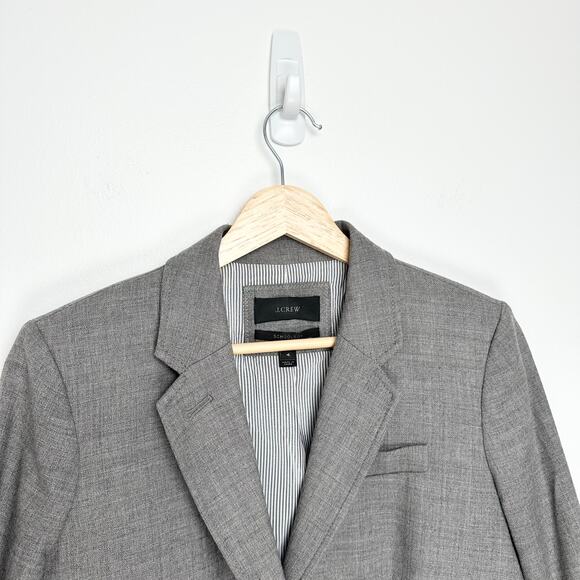J. Crew Wool Schoolboy Blazer Gold Buttons | Light Gray | SZ 4 - Picture 4 of 11